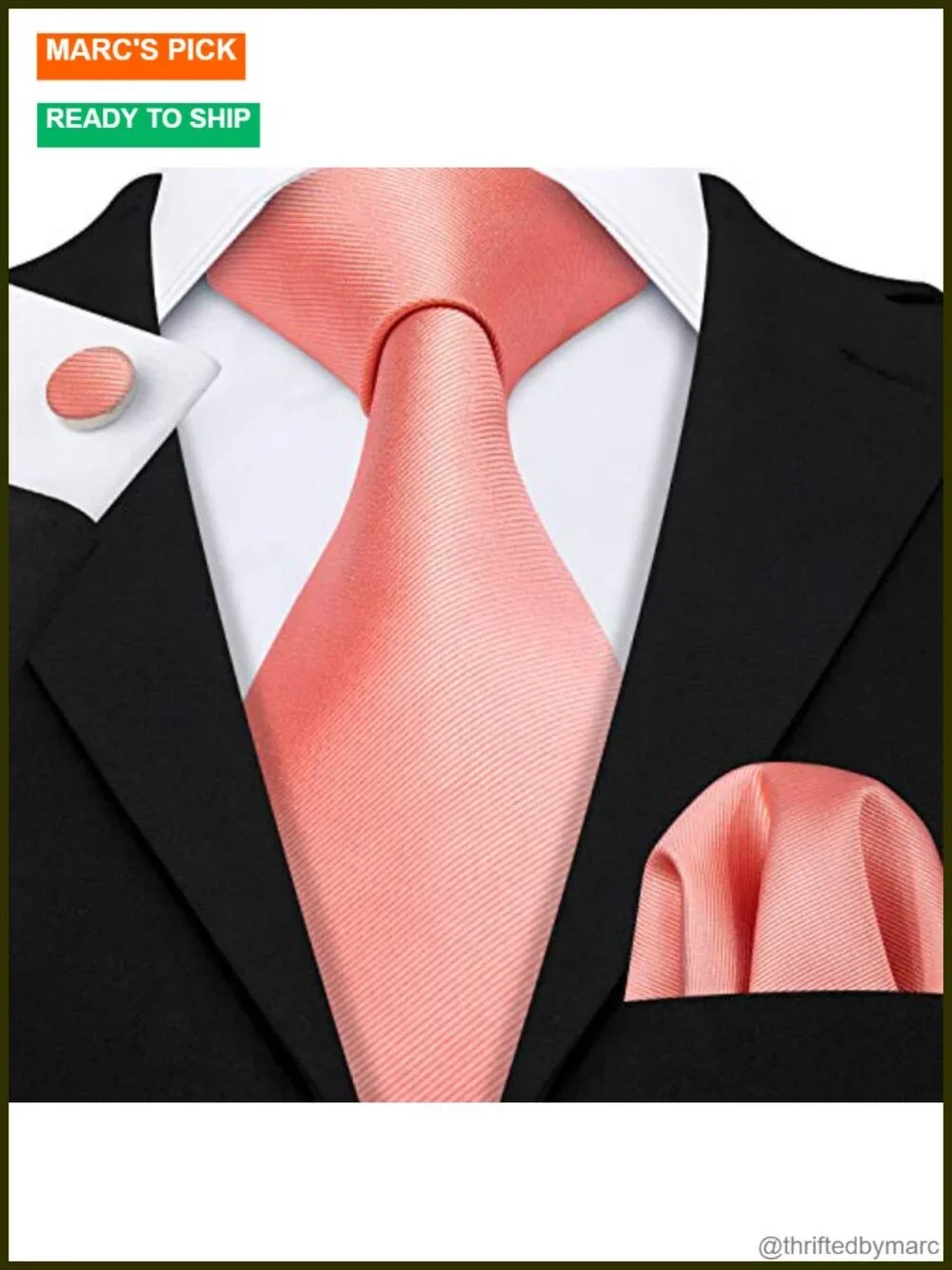 Silk Men's Paisley Tie Set with Pocket Square Cufflink 6PCS
